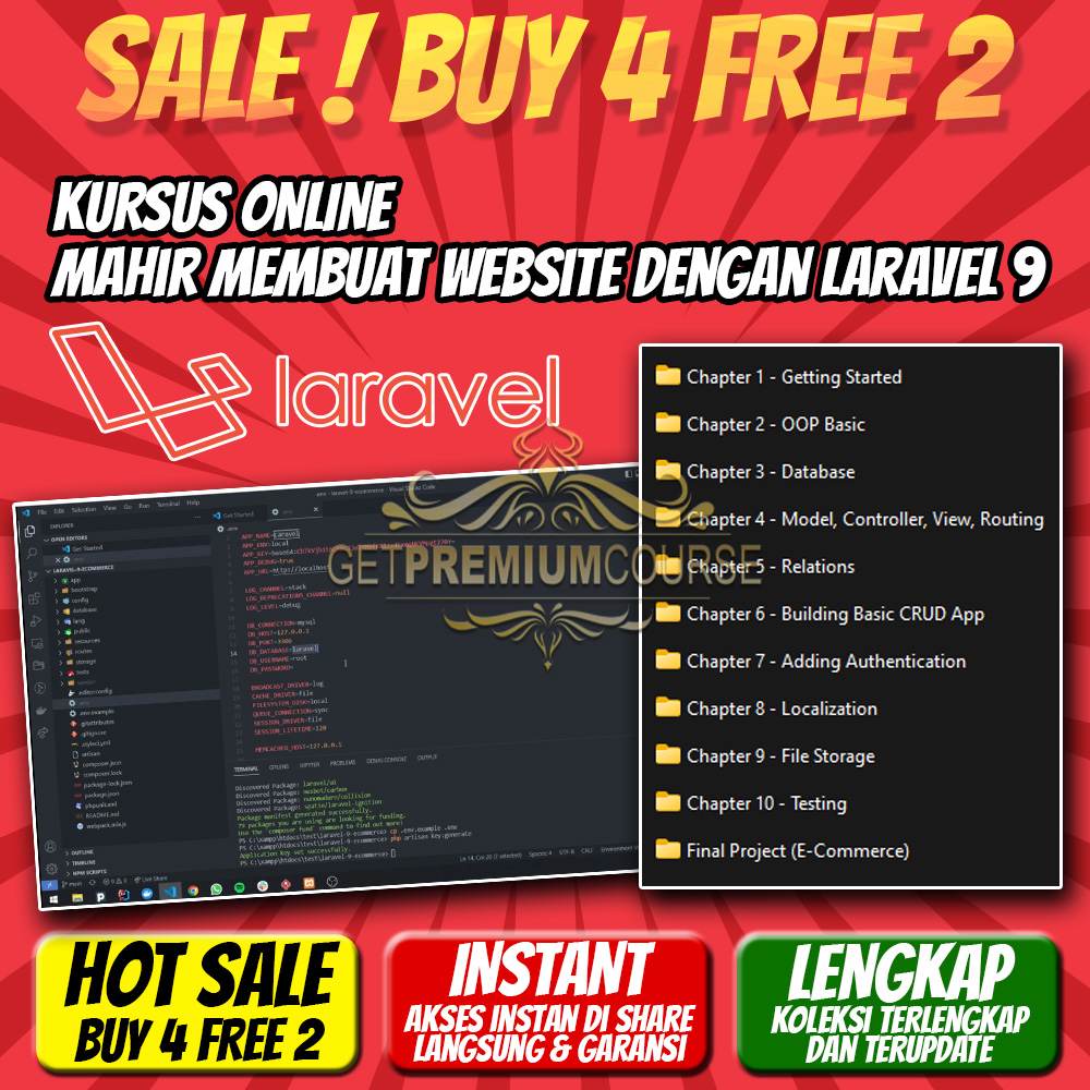 KURSUS ONLINE Mahir Membuat Website Dengan Laravel 9