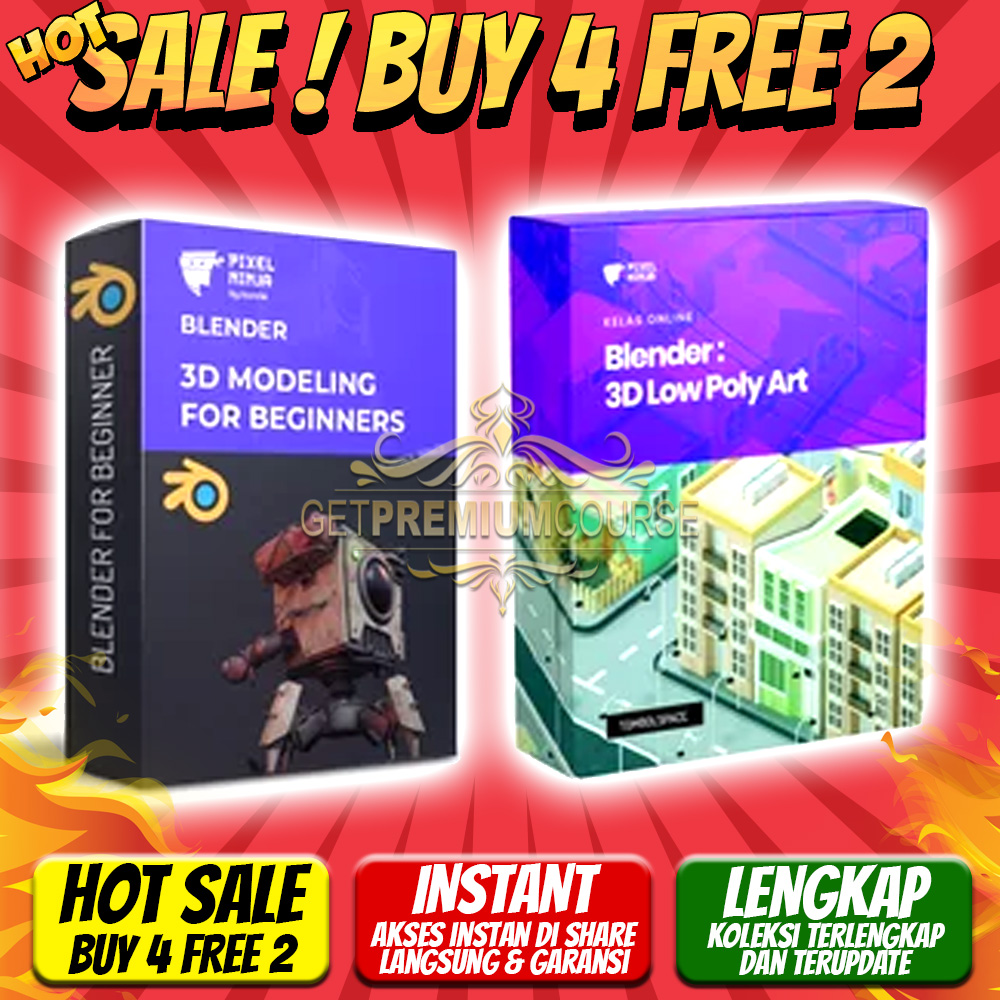 Kelas Pixel Ninja Blender 3D Modeling for Beginner Dan 3D Low Poly Art