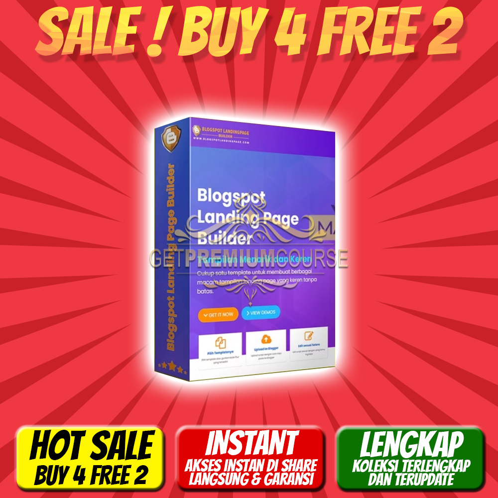 Blogspot Landing Page Builder - Template LP Blogspot Blogger + BONUS